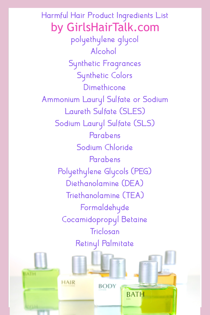 List of bad chemicals in products to stay away from.