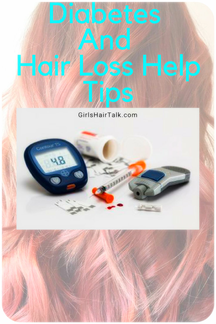 Diabetes tools next to beautiful hair.