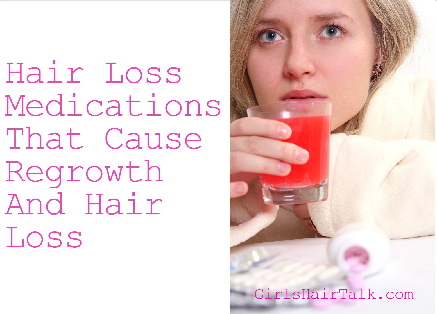 Women drinking red fruit juice looking stoic from taking her medication.