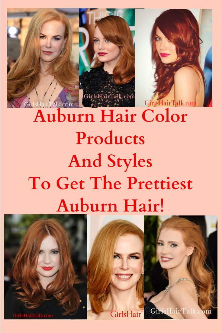 Auburn hair color shades.