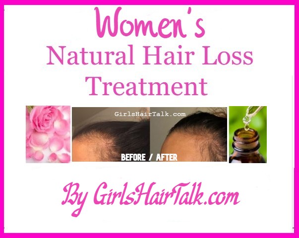 Before & after picture of hair loss vs hair growth after using natural hair loss treatment.